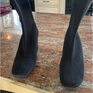 Knit booty heels. Black. Barely worn